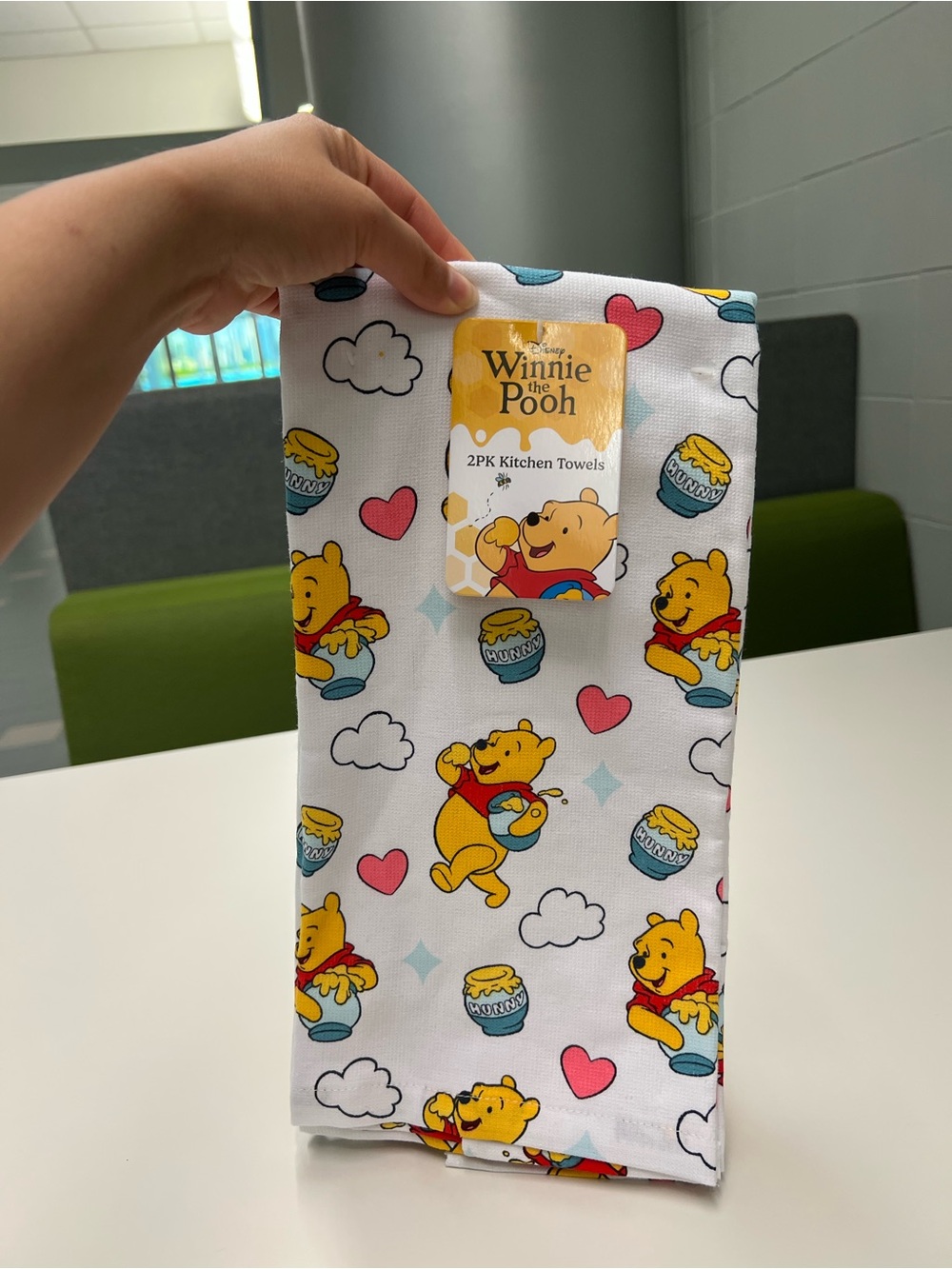 Disney Winnie the Pooh White, Yellow, Red Kitchen Towels - 2 Pack